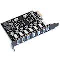 Pikkukuva 1 / 5: Usb 3.0 Pci Express -sovitin Pci E - 7 portin Usb 3 -laajennuskortti Usb3 Pcie Pci-e X1 Contro