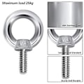 Miniatyrbillede 3 af 5: Øjebolte M4 - Løfteringsskruer i 304 rustfrit stål (12 stk.)