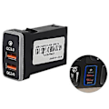 Miniatyrbilde 3 av 5: Bil USB 3.0 Hurtiglader 12-24v Billader Med LED Ambient Lys Egnet For