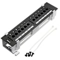 Miniatyrbilde 1 av 5: Verktøysett 12 Port Cat6 Patch Panel Rj45 Ing Mount Rack Med Overflatemontering B