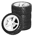 Miniatyrbillede 1 af 5: 4 stk. 68mm 1/10 RC Racerbil Dæk til On Road Touring Drift Bil Dæk Hjul til -TT01 TT02 XV01 XV02 TA06 W181