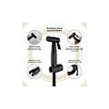 Miniatyrbillede 4 af 5: Sort bærbar bidet sprøjte, toilet hane, rustfrit stål, koldt badeværelse, shattaf ventil, spray sæt,