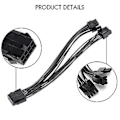 Pikkukuva 4 / 5: 10kpl 20cm Näytönohjain 8 Pin Naaras - 2x8p(6+2)pin Jatkojohto Pcie Pci 1