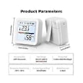Miniatyrbild 3 av 5: Wifi Temperatur Luftfuktighetssensor Bakgrundsbelysning Skärm App Kontroll Temperaturlarm Sensor Med Klocka