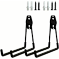 Miniatyrbild 1 av 4: 2-pack kraftiga garageförvaringskrokar i stål, tunga väggmonterade upphängningskrokar, stegkrokar, tunga krokar för garageorganisering
