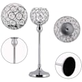 Miniatyrbilde 3 av 5: Lysestakeholdersett med krystall for middagsbord, bryllup og votivfester, perfekte ornamenter