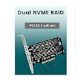 Miniatyrbild 5 av 5: PCI-e X8 Dubbel Disk NVMe M.2 M Nyckel SSD Expans Adapter Dubbel NVMe PCI-e X