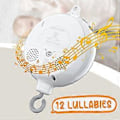 Miniatyrbillede 2 af 5: Karuselmotor til tremmeseng med musikboks, spinner med 3 tilstande, justerbar lydstyrke, 12 vuggeviser, automatisk sluk efter 30 minutter