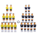 Miniatyrbillede 1 af 5: 22 stk Fodboldmand Bordfigurer Mænd Fodboldspiller Del Gul+kongeblå Med Bold