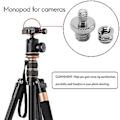 Miniatyrbild 5 av 5: 10 st 1/4 tum och 3/8 tum kameraskruv adapter omvandlare gängad fästsats för stativ monopod B