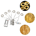 Miniatyrbild 5 av 5: 3m LED-fönstergardinlampor Fe-stränglampor Garland Bakgrund Fjärrkontroll USB-driven Vattentät Festdekoration