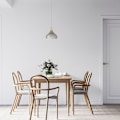 Miniatyrbillede 2 af 5: Moderne enkel loftslampe indendørs pendellampe justerbar lysekrone til ø-bar cafe 2 stk sølv
