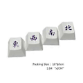 Miniatyrbilde 5 av 5: 4 stk. PBT for Key Caps Sublimering Mekanisk Tastatur Caps Sparrow Mahjong Skygge Lys Keycap Sett Profil R4