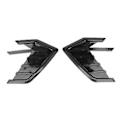 Miniatyrbillede 5 af 5: Side Vent Sticker, 2 stk. Gloss Sort Side Vent Dekorations Trim Bil Haj Gæller Fineste Materialer