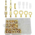 Miniatyrbild 1 av 2: 1000 st Snabbkopplingsklämmor Set 2.8 4.8 6.3mm Mässing Isolerad Hylsa Krympterminal Kit för Industri 1000 st