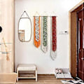 Miniatyrbillede 2 af 5: Nordisk Bladvævet Macrame Tapestry Hængende Boho Have Kvast Vægophæng Stue Soveværelse Hjem Hotel Indretning A