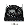 Miniatyrbillede 2 af 5: 5.25 Tommer Desktop PC Kabinet Internt Panel USB Hub 2 Porte