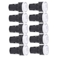 Miniatyrbillede 4 af 5: 10 stk. AD16‑22DS LED Signallampe Hvid Høj Lysstyrke Indikator Udstyrstilbehør AC220V