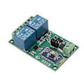 Miniatyrbillede 1 af 4: Relæmodul 2 Kanal Bluetooth Board APP Fjernbetjeningskontakt med Lysindikator DC 12V
