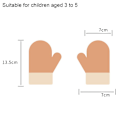 Miniatyrbild 2 av 5: Toddlers Kids Varm Vinter Full Finger Vantar Baby Tjock Fleece Fodrade Skidhandskar Grön