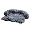 Miniatyrbild 1 av 5: Hundbädd Mjuk Plysch Hundmatta för Soffa Möbelskydd för Husdjur med Tvättbart Överdrag, Filt Kudde Kennel D