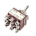 Miniatyrbild 2 av 4: On ON 2-läges vippströmbrytare 3PDT 9 stift 12mm 15A/250VAC 10A/380VAC