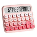 Miniatyrbillede 1 af 5: Desktop 12-cifret sød lommeregner, mekanisk switch-design, stor LCD-skærm med store knapper, gradient pink