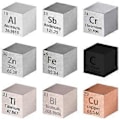 Miniatyrbilde 1 av 5: 9 stk. Elements Square Sett 10mm Tetthet Kvadrat Periodisk Tabell Rent Metall Kvadrat for Elements Samlinger Materiale Hobbyer