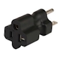 Miniatyrbilde 5 av 5: Nema 5-20P Hann til Nema 5-15/20R Hunn Adapter Kettle Plugg 3-pinners Kontakt Grensesnitt Strømadapter Konverter