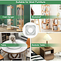 Miniatyrbilde 4 av 5: 360 graders dreieskive 6 stykker metall Lazy Susan dreieskive Lazy Susan TV dreieskive 4 firkantet dreieskive kulelager dreieskive for kontormøbler，3