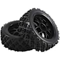 Pikkukuva 5 / 5: 4 kpl 12 mm Hex-pyörän vanteet ja OD 2,59 tuuman kumirenkaat RC 1/10 On-Road Touring -autoon, C