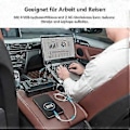 Miniatyrbild 4 av 5: 200W Bilomvandlare, Spänningsomvandlare 12V Till 220V Med Smart Tidsvisning LCD, 2 Uttag Och 4 USB C vv