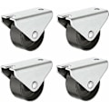 Miniatyrbillede 1 af 2: 4x Faste Hjul Med Skrueplade Til Skrøbelige Gulve Anti-ridse Universal Mini Rulle Hjul Fod Møbler Skab Trolley Opbevaring, 25mm Loa