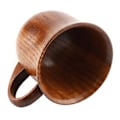 Miniatyrbillede 5 af 5: Bærbar Naturtræ Kop med Håndtag Træ Tekop Kaffe Øl Juice Drikkekrus (#2)