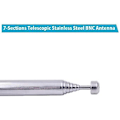 Miniatyrbilde 5 av 5: (2-pakning) Bnc radioantenne med Bnc-pluggkontaktadapter teleskopisk rustfritt stål Hf