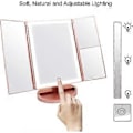 Miniatyrbillede 3 af 5: Makeup Spejl med Lys, 1x/2x/3x Forstørrelse med 36 LED Touch Skærm og USB Opladning, 180 Graders Justerbart Stativ til Bordplade Kosmetisk Makeup Mi