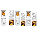 Miniatyrbilde 1 av 5: 8 stk. fotball reversible shotglass med 3D-relieff fotballform inni