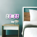 Miniatyrbild 4 av 4: 3D LED-väckarklocka, 3D-digitalklocka, elektronisk väggklocka, 3D LED-väckarklocka, modern digital LED-väckarklocka, tid/temper