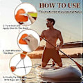 Miniatyrbilde 5 av 5: 6 stk. D-ring patch for oppblåsbar båt kajakk jolle SUP, D-ring PVC patch Stand-Up Paddleboard kano rafting hvit