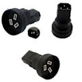 Miniatyrbillede 2 af 5: IEC320 C14/IEC320-C20 til SAA AC Strømadapter 3 Terminaler Stik Adapter