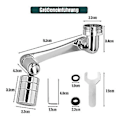 Miniatyrbilde 1 av 5: Kranlufter Svingbar Kranlufter Multifunksjonell Kransprayfilter Kraner 1440 grader Roterbar Universell