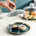 Miniatyrbilde 3 av 5: Kake D Kakefat Server Med Dessertkake Lokk Smørfat Brett Fat Fruktfat