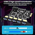 Pikkukuva 4 / 4: Enhances Connectivities USB3.0 -laajennuskortti, 5 porttia ja etuosan SATA-virtakeskittimet