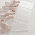 Miniatyrbillede 2 af 5: 100 STK Frostet Akryl Bryllup Blankt Bordkort Klart Bue Gavemærke Navneplade Siddeplads Oversigt DIY Mærkeplads til Fest