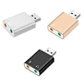 Miniatyrbillede 5 af 5: Ekstern 7.1 USB 3D Surround Sound Card/Audio Box Hovedtelefon- og Mikrofonindgang