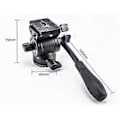 Miniatyrbild 2 av 5: Mini Panoramahuvud Stativ Hydraulisk Vätska Video Dämpande Metallhuvud för Stativ Monopod Kamerahållare Ställ