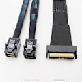 Miniatyrbilde 5 av 5: 0,8 m Serveradapterkabel Slimesas MCIO 8I til 2xSFF-8643 MINISAS Server Data Multifunksjonell Praktisk Adapterkabel