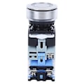 Miniatyrbild 3 av 5: 30mm Installationsdiameter Blått Ljus Tryckknappsbrytare Industriella Tillbehör GQ38 AC220V (Självlåsande)