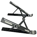 Miniatyrbillede 1 af 5: Bærbar computer stand, foldbar og justerbar ABS bærbar computer stand til tablet computer, ergonomisk bærbar computer stand stabil og solid sort