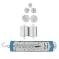 Miniatyrbild 5 av 5: Lab Spring Dynamometer Fjäderdynamometer Krok Vikt Set Kraftmätare Dubbel Skala